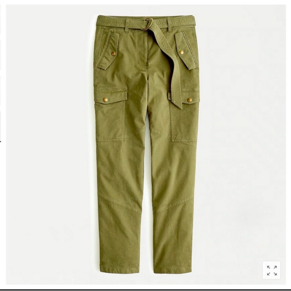 NWT JCrew Belted Military Pants in Ecru